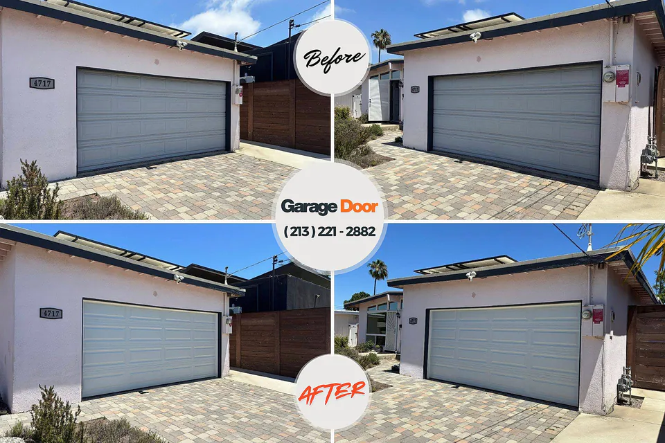 Before and after: garage door installation Villa Grove, IL